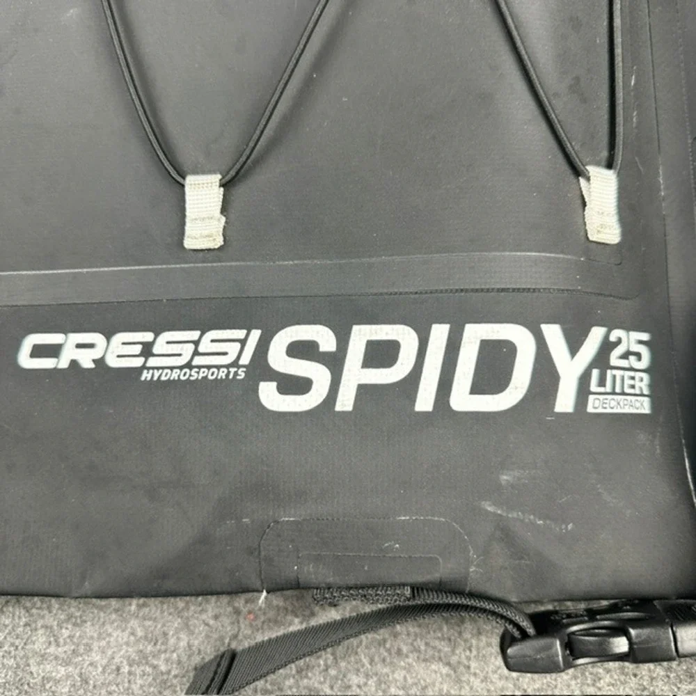 Cressi Hydrosports Spidy 25L Deckpack Waterproof Dry Bag Backpack Black